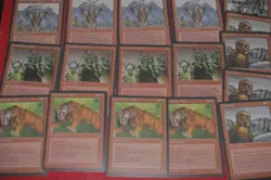 MTG 21x ICE AGE red playsets tor giant sabertooth tiger MP magic card lot - Image 3