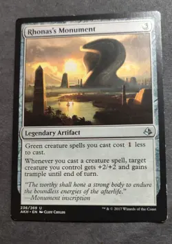 Rhonas's Monument Amonkhet Regular Mtg Tcg Card Moderately Played Uncommon - Image 1