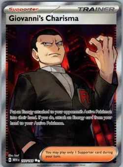Pokemon Card Giovanni's Charisma 197/165 Scarlet & Violet 151 - Near Mint - Image 1