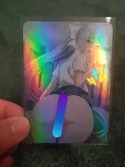 GORGEOUS FANTASY SCHOOLGIRL RAINBOW FOIL WAIFU ANIME CARD - Image 2