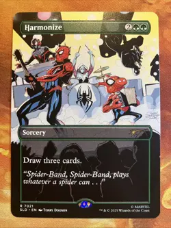 MTG Borderless Harmonize (7021) Secret Lair: X Marvel's Spider-Man Near-Mint!! - Image 1