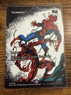 Spider-Man MTG Magic The Gathering Terminate Borderless Eternal-Legal Mythic - Image 1