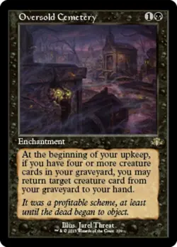 Near Mint, English - 1 x MTG Oversold Cemetery - Foil - Retro Frame Dominaria Re - Image 1