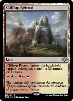 Near Mint, English - 1 x MTG Clifftop Retreat - Foil Dominaria Remastered - Image 1