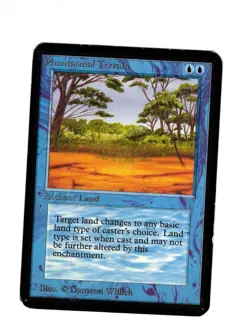 Phantasmal Terrain Alpha MP MTG Magic the Gathering - Image 1