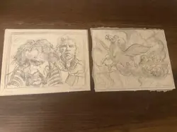 MTG (Magic The Gathering) Terese Nielsen Original Sketches (Mourning, Disorder) - Image 1