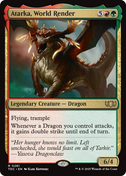 Atarka, World Render #281 | NM | Tarkir Dragonstorm Commander TDC Magic MTG - Image 1