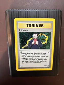 Pokemon TCG NM Giovanni Holo Unlimited Gym Challenge 18/132 NM- - Image 1