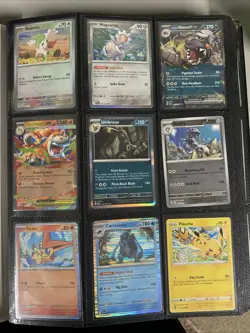 Binder Lot 360 Pokemon WOTC VTG Base Set, Full Art, EX, V, VMax, 2 Graded Slabs - Image 1