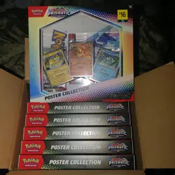 Case of 6 Pokemon Scarlet & Violet Prismatic Evolutions Poster Collection Sealed - Image 1