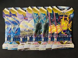 Pokemon TCG Sword & Shield Silver Tempest Sealed Booster Pack Lot Of 8 #13 - Image 1