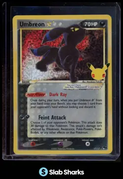 2021 POKEMON SWORD & SHIELD CELEBRATIONS #17/17 UMBREON CLASSIC COLLECTION - Image 1