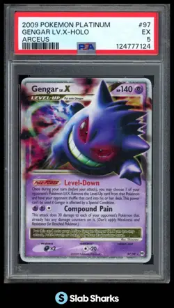 2009 POKEMON PLATINUM ARCEUS #97/99 GENGAR LV.X HOLO PSA 5 - Image 1