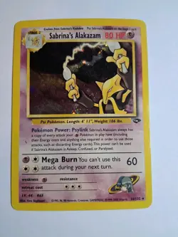 Sabrina's Alakazam 16/132 Gym Challenge, Holo Rare, LP-MP, Pokemon TCG - Image 1