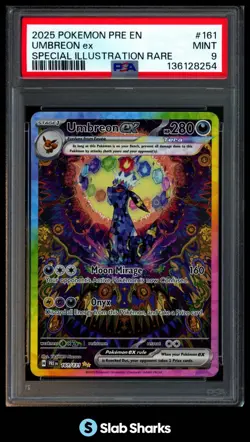 2025 POKEMON PRE EN #161/131 UMBREON EX SPECIAL ILLUSTRATION RARE PSA 9 - Image 1