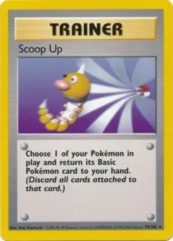 Slightly Played - 1 x Pokemon Scoop Up - 78/102 - Rare - Unlimited Edition Base - Image 1