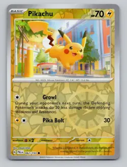 Reverse Holo Pikachu #062/193 Common SV02: Paldea Evolved Pokemon - Image 1