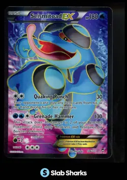 2014 POKEMON XY FURIOUS FISTS #106/111 SEISMITOAD EX FULL ART ULTRA RARE - Image 1