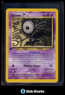 2001 POKEMON NEO DISCOVERY 1ST EDITION #48/75 UNOWN F - Image 1