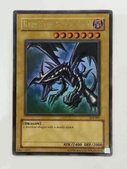 1996 YU-GI-OH Red Eyes Black Dragon & Blue-Eyes White Dragon Lot Of 2 ** KQXKK62 - Image 4