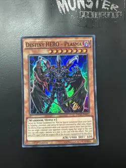YUGIOH DESTINY HERO PLASMA SUPER RARE DESO-EN012 1ST EDITION - Image 1