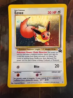 2000 Black Star Promo Eevee #11 Holo Pokemon Card MP - Image 1