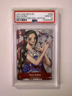 PSA 10 Nico Robin One Piece Premium Card Collection 25th Anniversary 008 English - Image 1