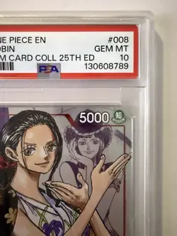PSA 10 Nico Robin One Piece Premium Card Collection 25th Anniversary 008 English - Image 4