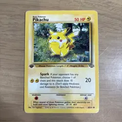 Pikachu 60/64 1st Edition Jungle Pokemon Card LP - Image 1