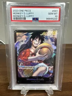 PSA10 One Piece Card English L ST08-001 Side Monkey D. Luffy - Image 1