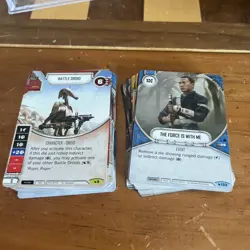 Star Wars Destiny CCG “Legacies” Lot of 61 Cards + 7 Dice (unplayed) - Image 3