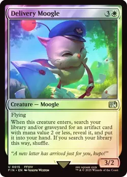 NM Foil Delivery Moogle, MTG, Final Fantasy, Magic the Gathering, 15 - Image 1