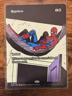 Spider-Man MTG Magic The Gathering Reprieve Borderless Eternal-Legal Mythic! - Image 1