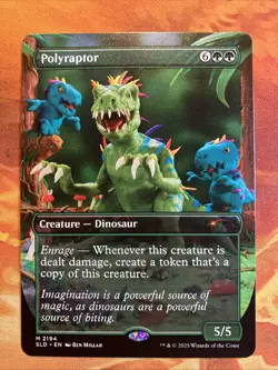 MTG Borderless Polyraptor Secret Lair: X Play-Doh: Squishful Thinking!! - Image 1
