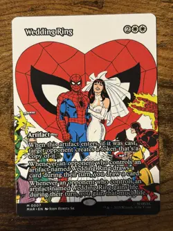 Spider-Man MTG Magic The Gathering Wedding Ring Borderless Eternal-Legal - Image 1