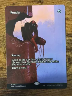 Spider-Man MTG Magic The Gathering Ponder Borderless Eternal-Legal - Image 1