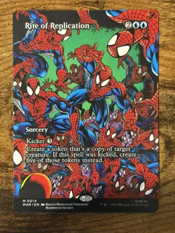 Spider-Man MTG Magic The Gathering Rite of Replication Borderless Eternal-Legal - Image 1