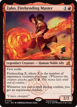 Zuko, Firebending Master Avatar: The Last Airbender: Eternal-Legal - Near Mint - Image 1