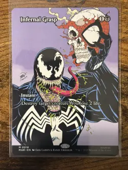 Spider-Man MTG Magic The Gathering Infernal Grasp Borderless Eternal-Legal - Image 1