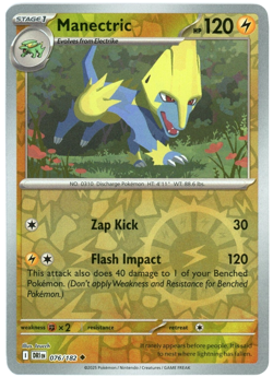 Manectric (Reverse Holo) - 076/182 - Destined Rivals - NM/M - Pokemon - Image 1