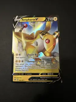 Ampharos V 049/185 - Vivid Voltage NM Ultra Rare Full Art Pokemon NM - Image 1
