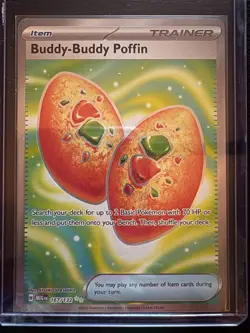 Pokemon - Buddy-Buddy Poffin Ultra Rare - 167/132 - Mega Evolution - NM Raw - UR - Image 3