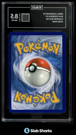 2014 POKEMON XY FLASHFIRE #69/106 MEGA CHARIZARD EX HOLO ULTRA RARE TAG 8.5 - Image 2