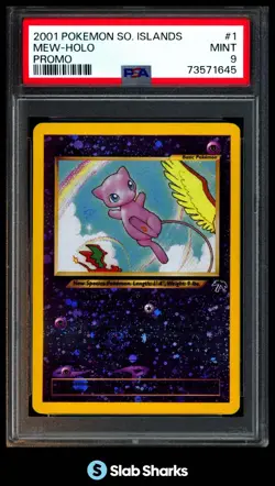 2001 POKEMON SOUTHERN ISLANDS 1/18 MEW HOLO PROMO PSA 9 - Image 1