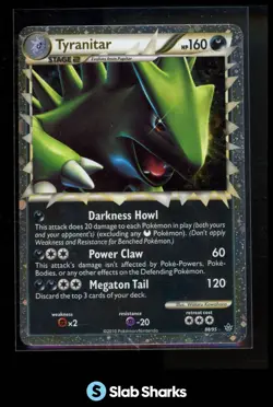 2010 POKEMON HEARTGOLD & SOULSILVER UNLEASHED #88/95 TYRANITAR ULTRA RARE - Image 1
