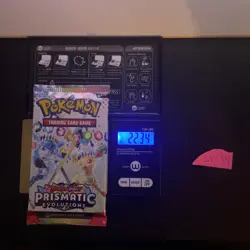 GOD PACKU 22.34g VERY HEAVY Prismatic Evolutions Pokemon Sealed Booster Pack New - Image 1
