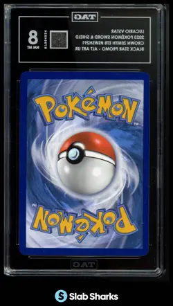 2019 POKEMON SWSH CROWN ZENITH BLACK STAR PROMOS #SWSH291 LUCARIO VSTAR TAG 8 - Image 2