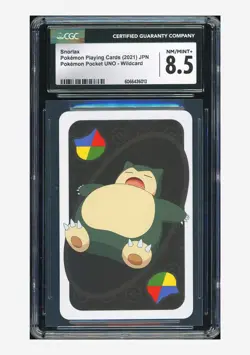 Pokemon CGC 8.5 Snorlax Wildcard 2021 Pokemon Pocket UNO Japanese - Image 1