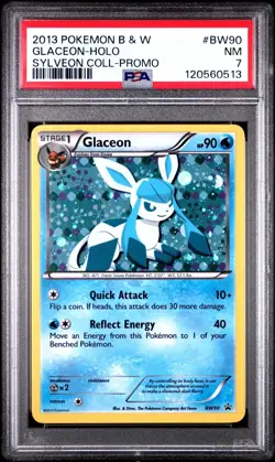 (PSA 7) Pokemon: Sylveon Collection - Glaceon #BW90 [Holo/Promo] - Image 1