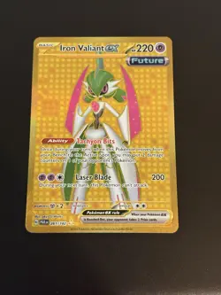 Pokemon TCG Paradox Rift 261/182 Iron Valiant EX Gold - NM - Image 1